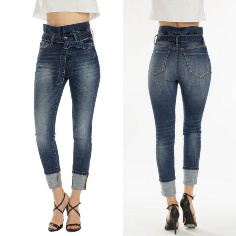 KanCan Kenzie Lexy Paper Bag Jean Size 23 KC6261M EUC
